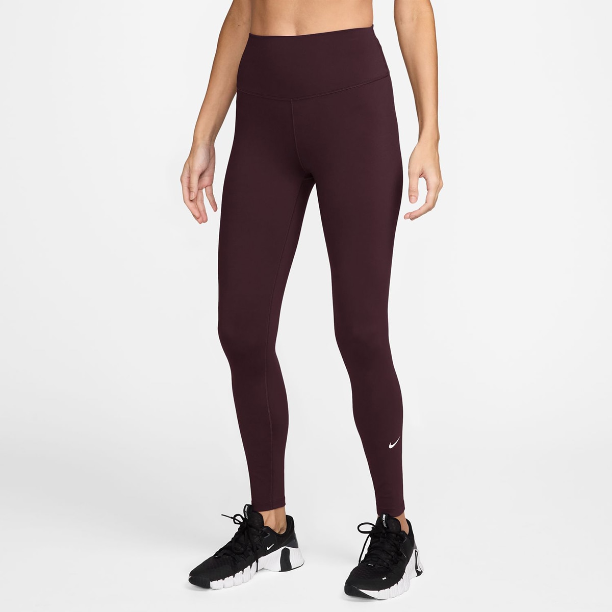 Calças de malha de mulher One Nike Bordeaux-1