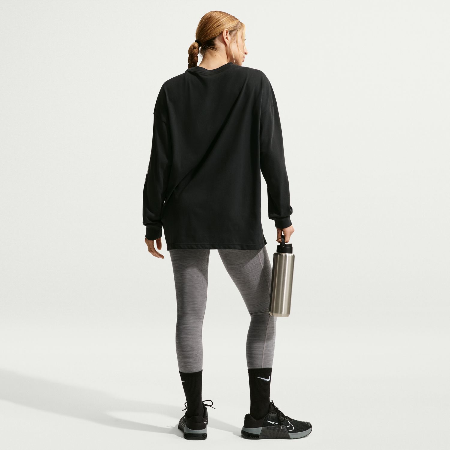 Calças de malha de mulher Pro Nike Cinzento-2