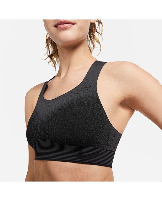 Top de Mulher Swoosh Flyknit Preto / Cinzento-5