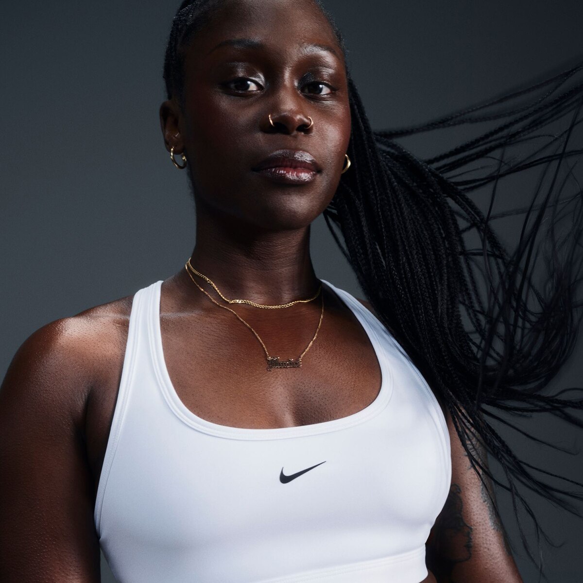 Top de Mulher Swoosh Light Support Branco-3