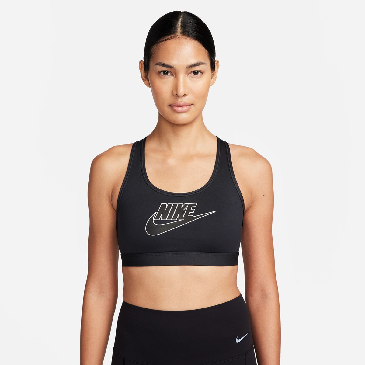 Top de mulher Swoosh Nike Preto-1