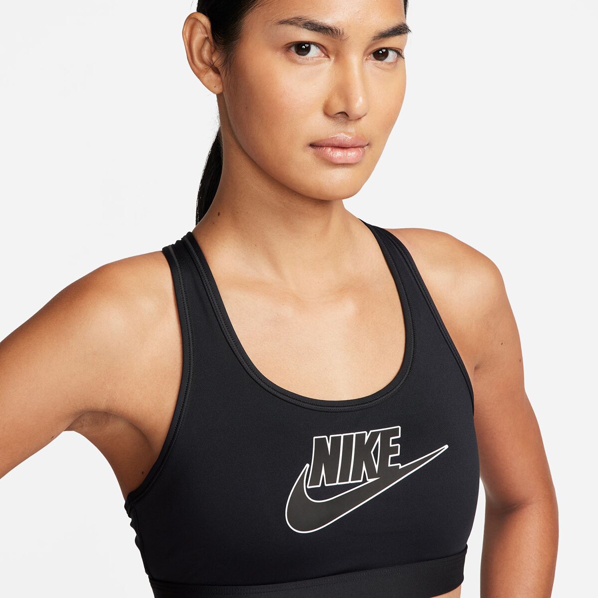 Top de mulher Swoosh Nike Preto-4