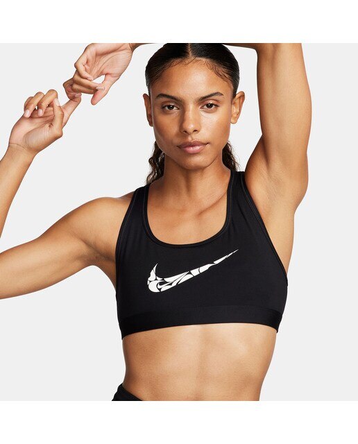 Soutien desportivo de mulher Swoosh Nike Preto-3