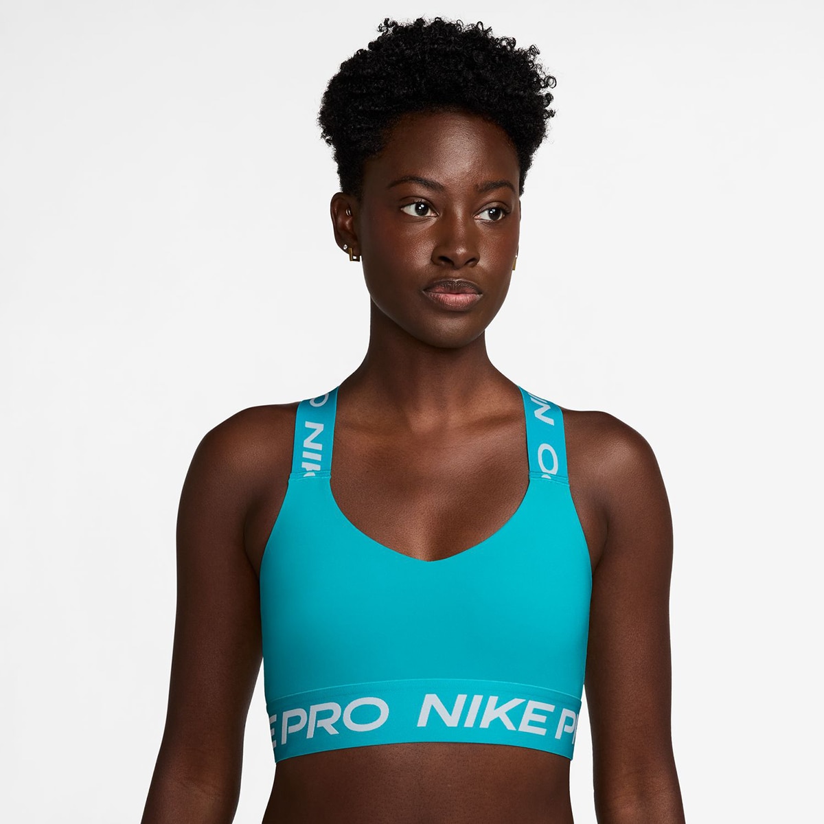 Top de mulher Pro Nike Verde-1