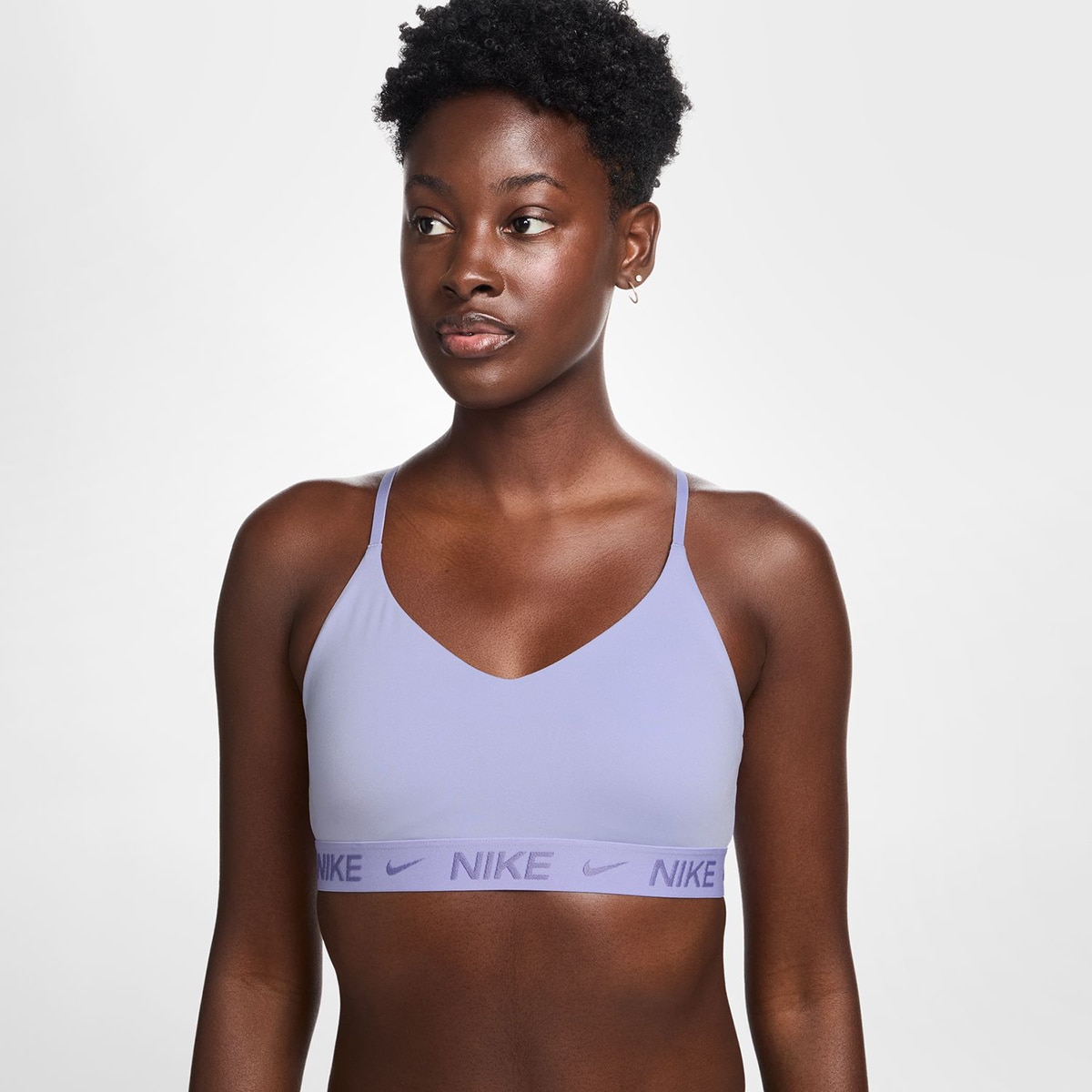 Top de mujer Indy Sujeción ligera Nike - Lila Lila-1