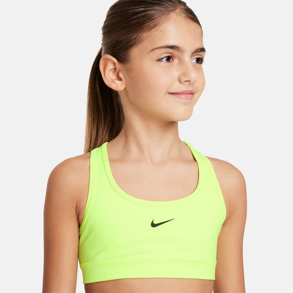 Top de menina Swoosh Nike Amarelo-3