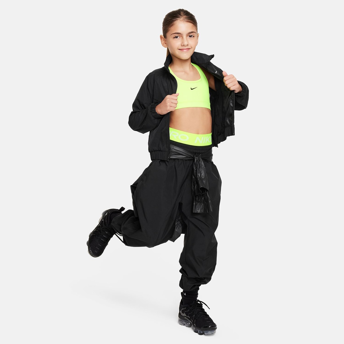 Top de menina Swoosh Nike Amarelo-5