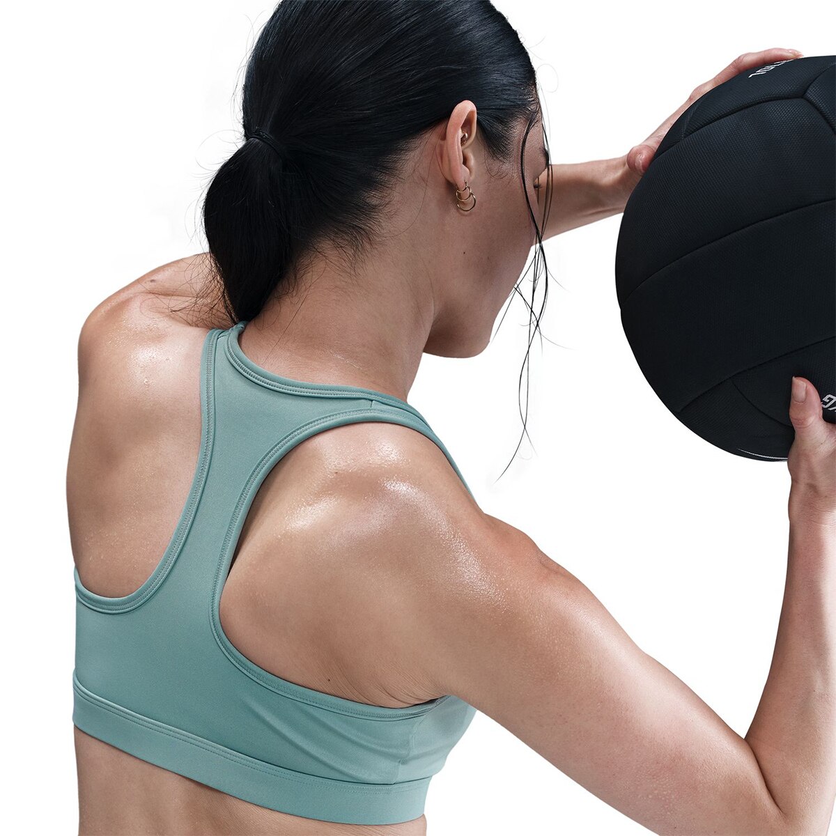 Top de Mulher Swoosh Medium Support Azul-4
