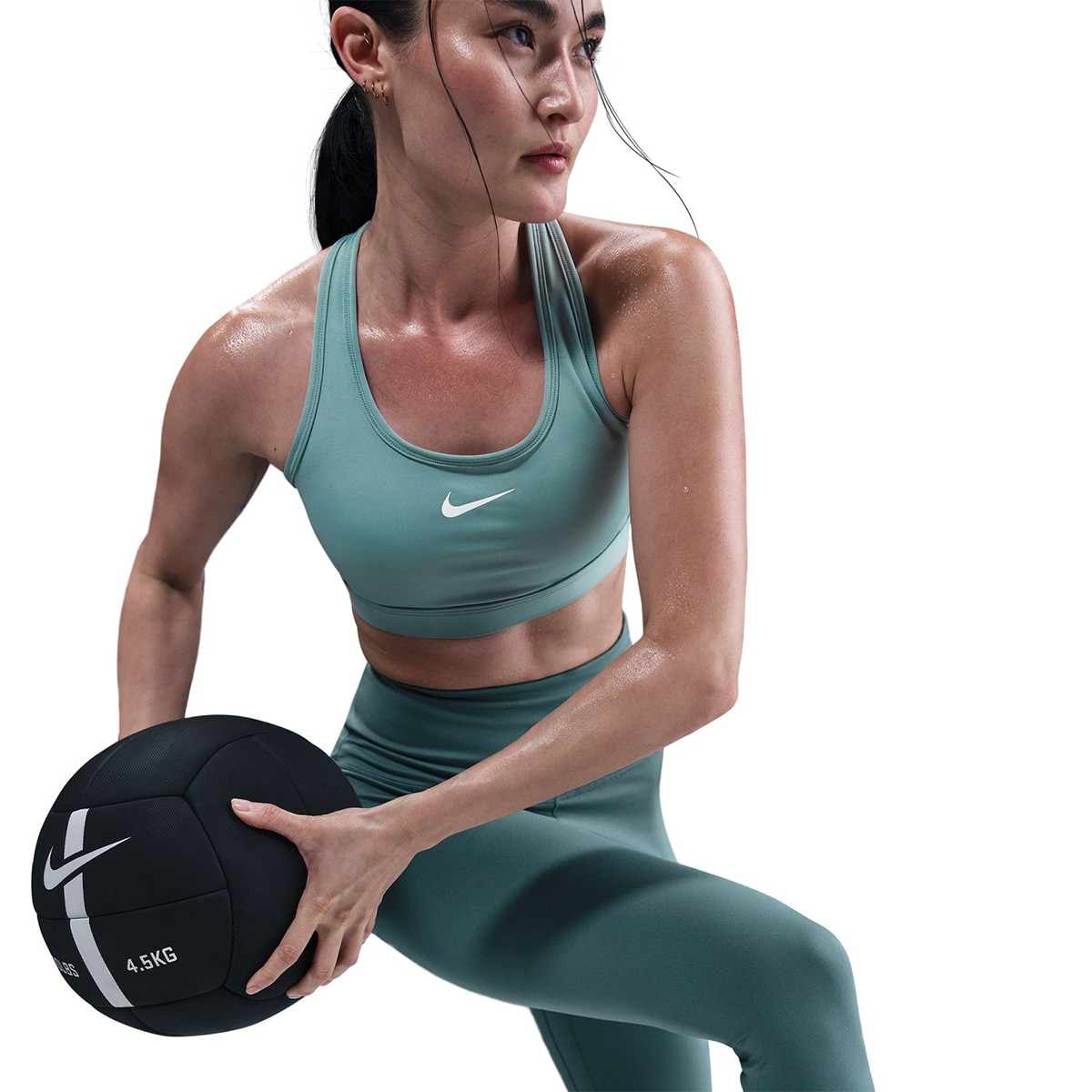 Top de Mulher Swoosh Medium Support Azul-5