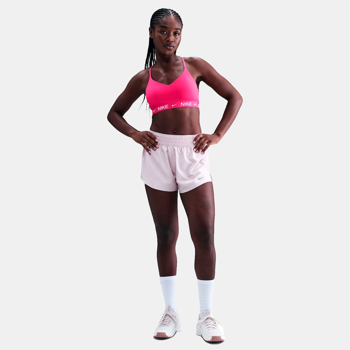 Top de Mulher Indy Suporte Ligeiro Rosa-1