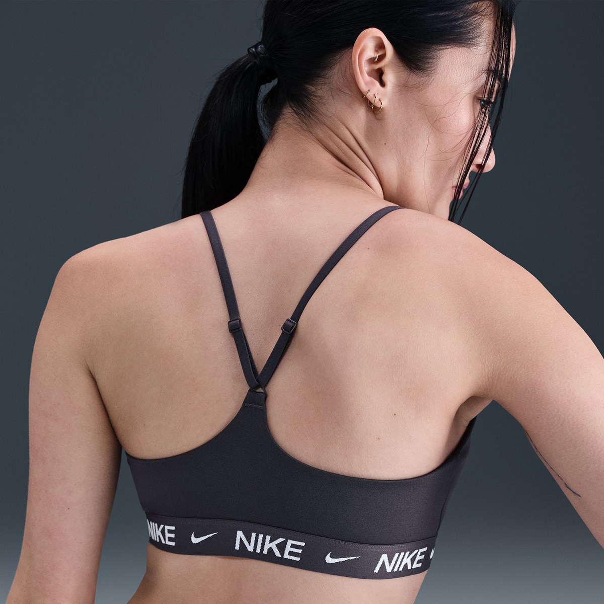 Top de Mulher Indy Suporte Ligeiro Cinzento-5