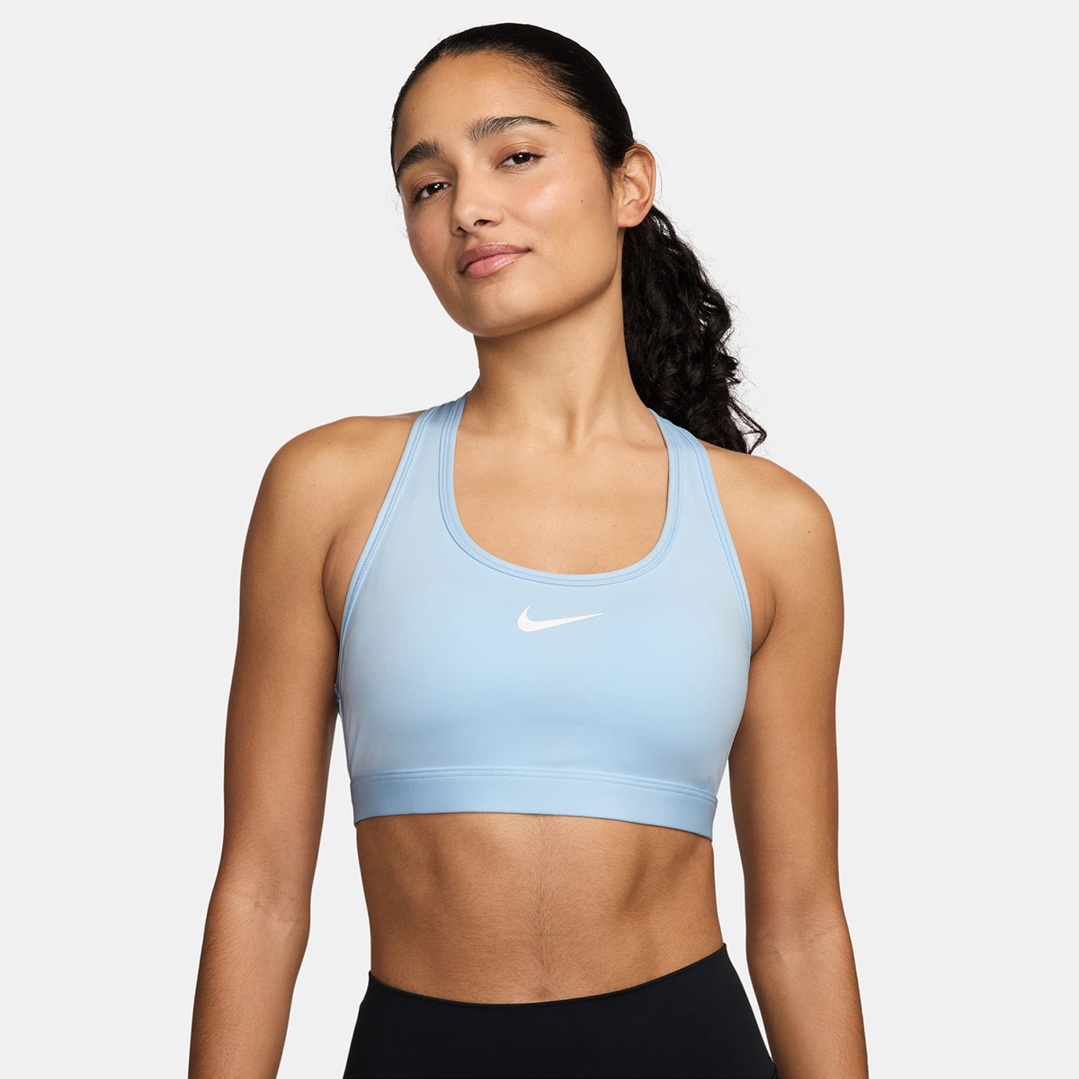 Top de Mulher Swoosh Medium Support Azul-1