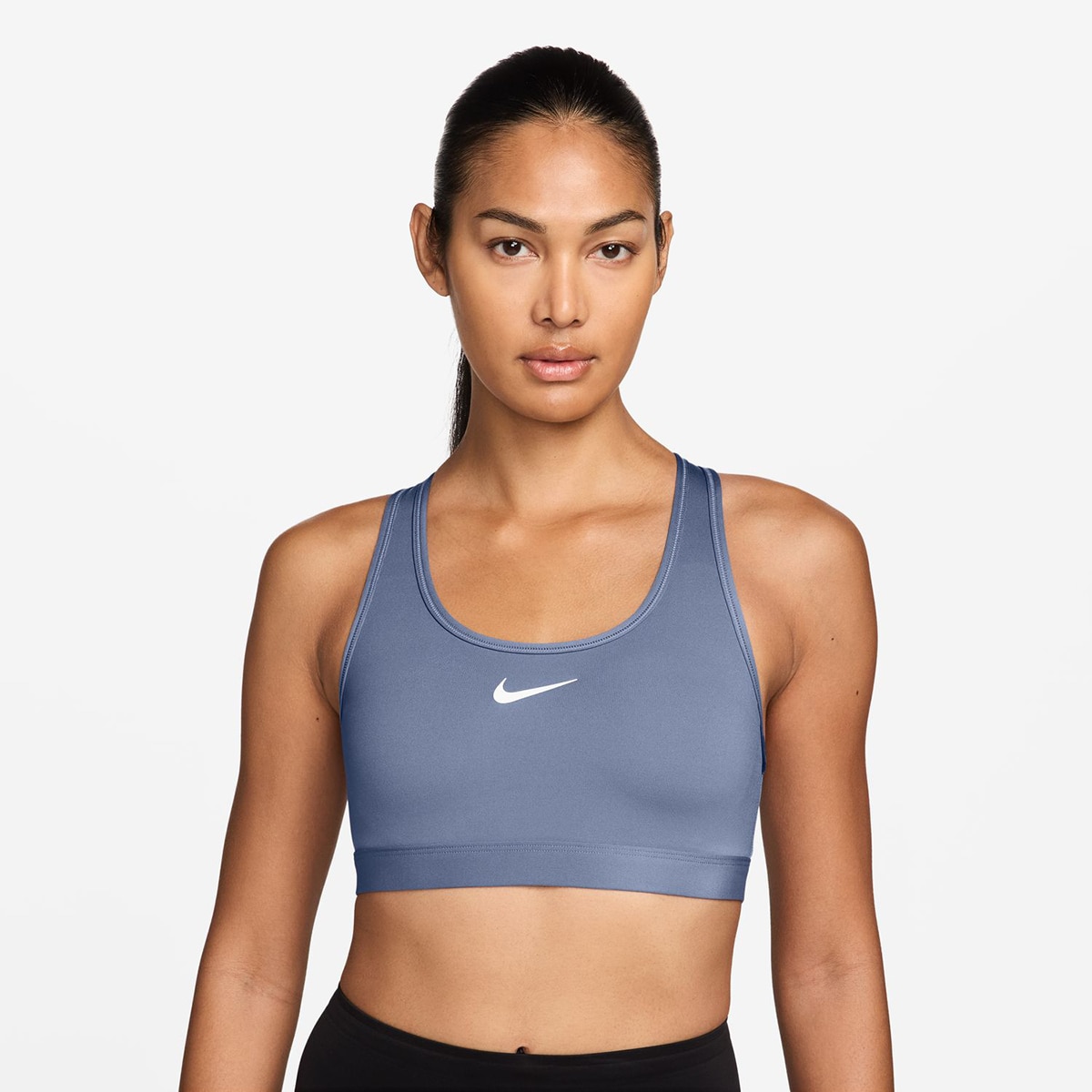 Top de Mulher Swoosh Medium Support Azul-1