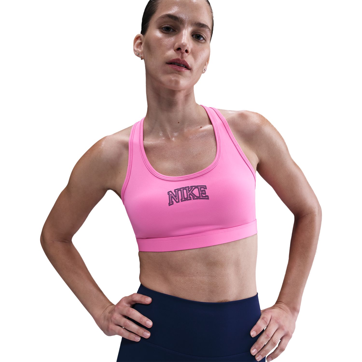 Top de Mulher Swoosh Medium Support Rosa-3