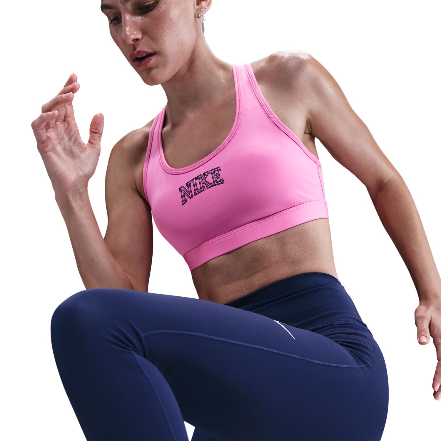 Top de Mulher Swoosh Medium Support Rosa-5