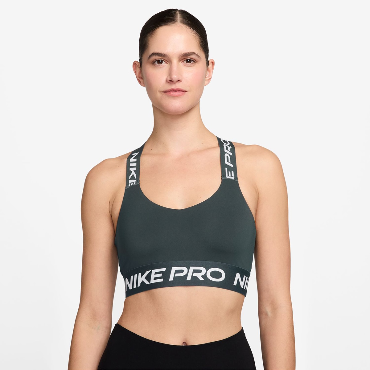 Top de mulher Pro Nike Verde-1
