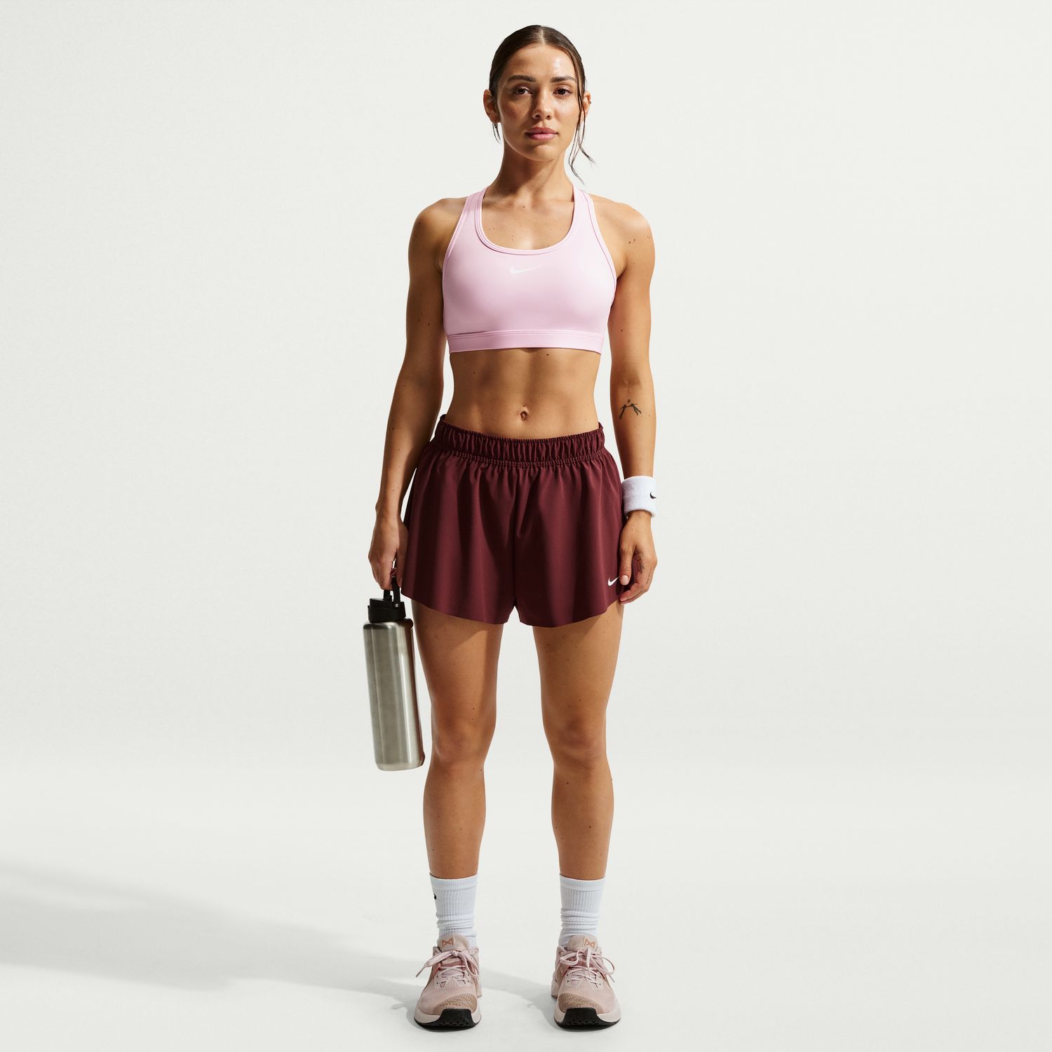 Top de Mulher Swoosh Medium Support Rosa-3