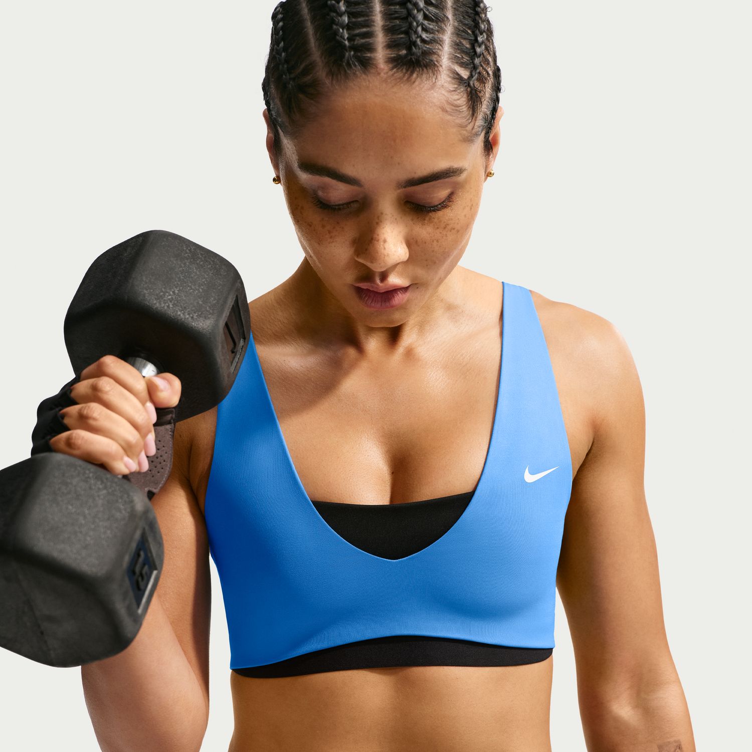 Top de Mulher Pro Sculpt Strappy Medium Support Bra Azul-2