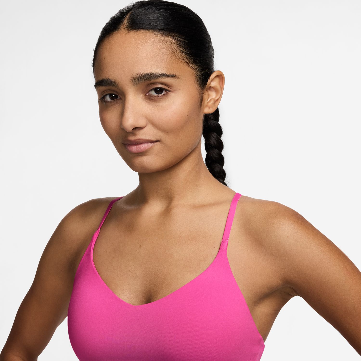 Top de Mulher W Nk DF Indy Lgt Spt Bra Vermelho-3