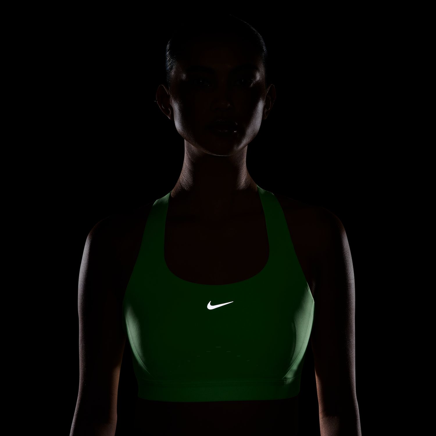 Top de Mulher W Nk Swift Hs Bra Verde-4