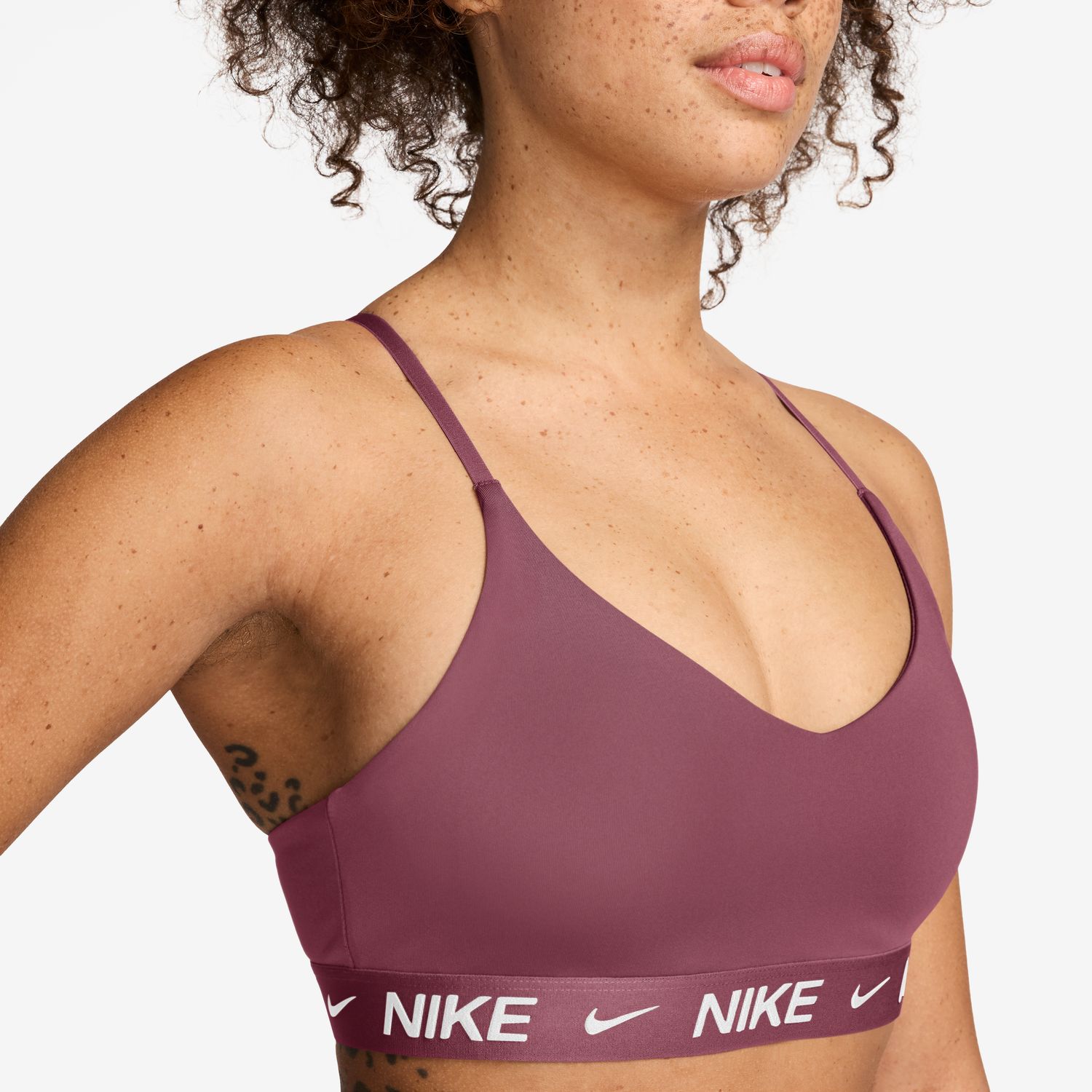 Top de Mulher W Nk DF Indy Lgt Spt Bra Vermelho-3