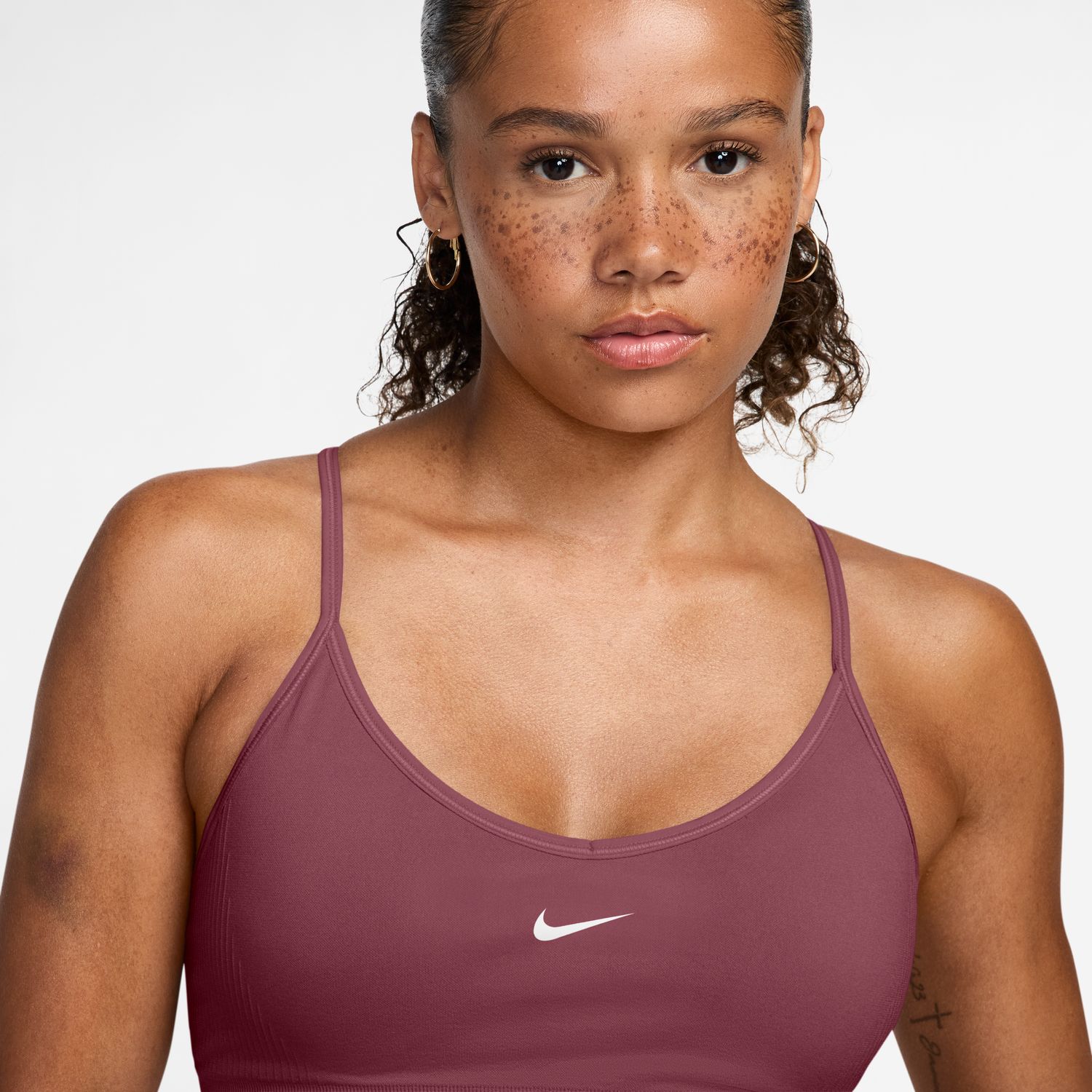 Top de Mulher W NP DF Smls LS Bra Wt Vermelho-3