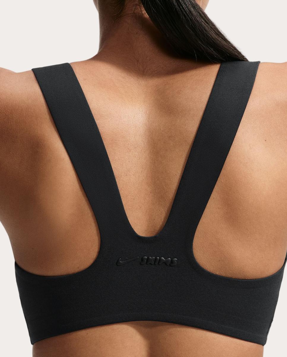 Top de mujer Studio Stretch Bra NikeSKIMS - Negro Negro-4