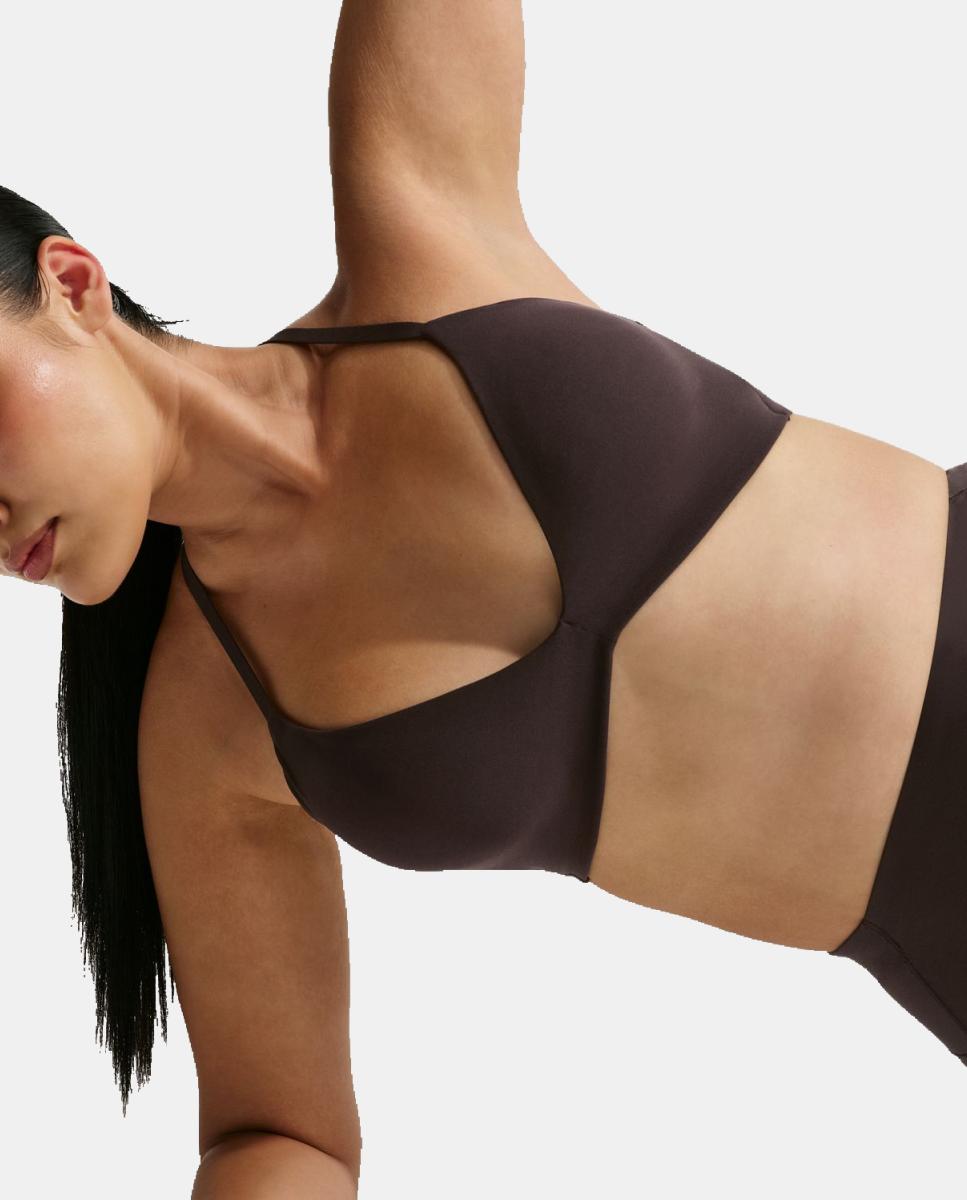 Top de mujer Studio Stretch Bra NikeSKIMS - Marrón Marrón-9