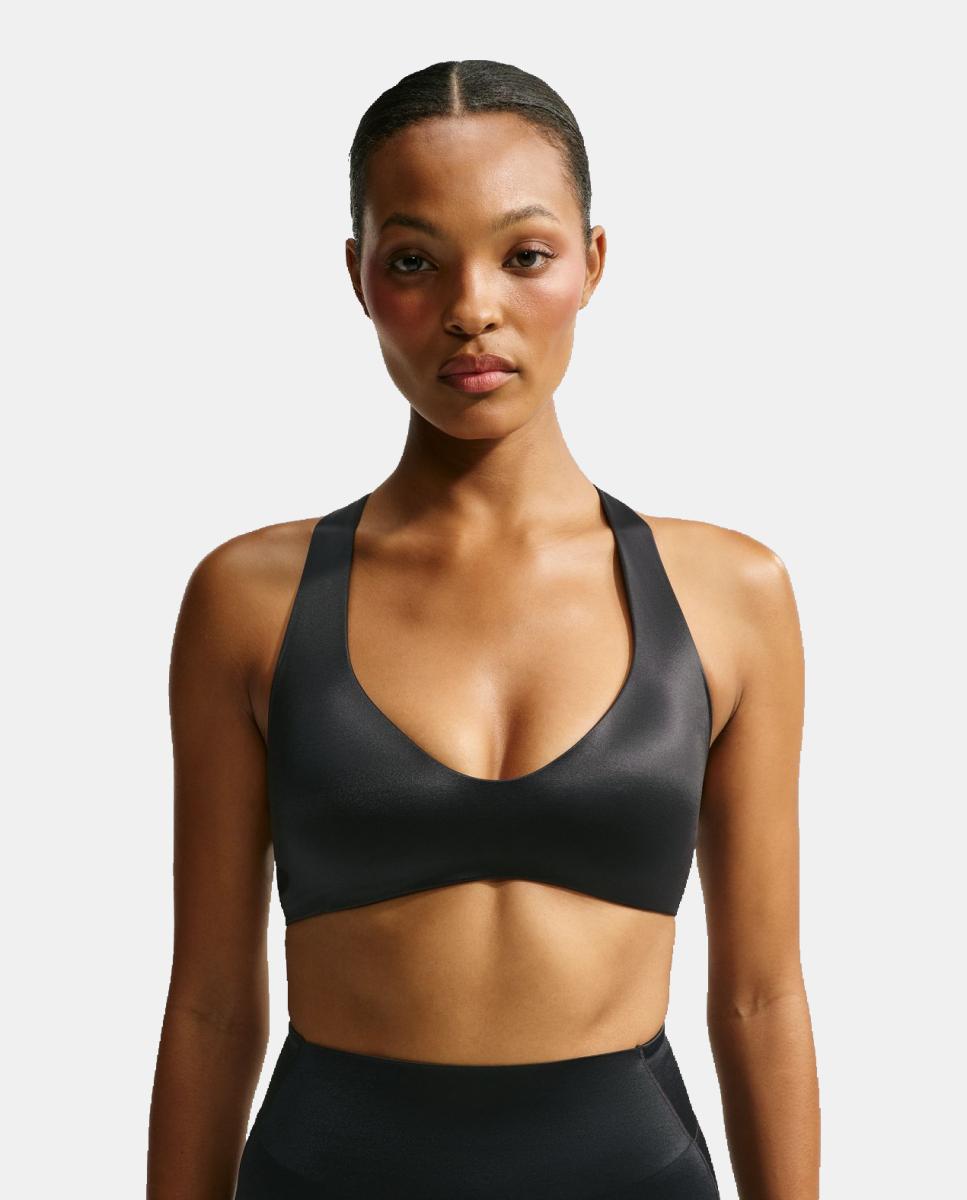 Top de mujer Satin Shine Bra NikeSKIMS - Negro Negro-3