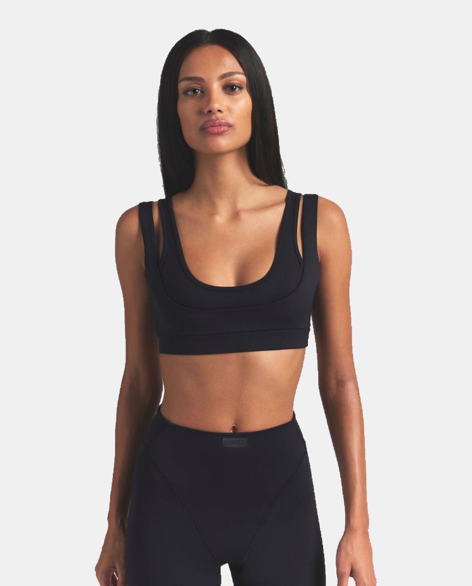 Top de mujer Matte Scoop Bra NikeSKIMS - Negro Negro-3