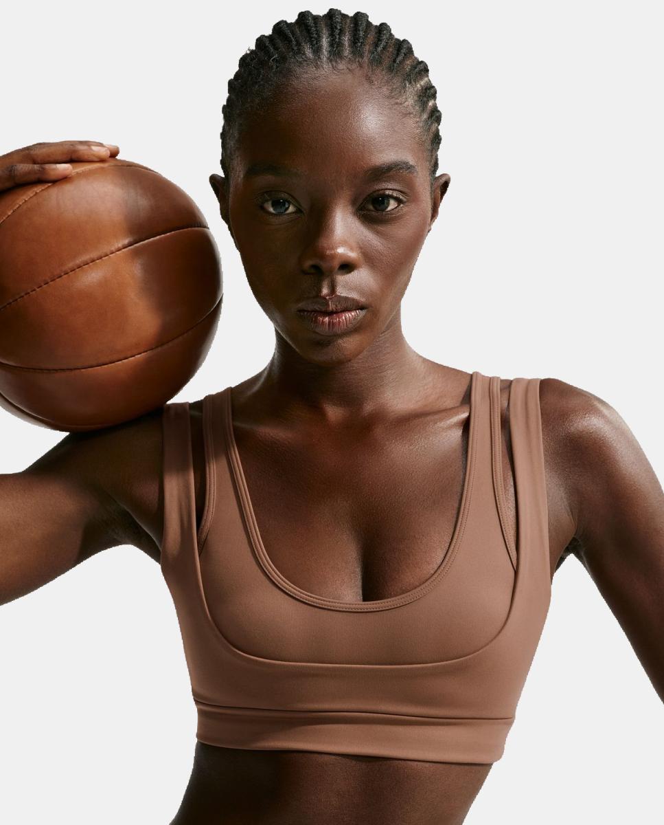 Top de mujer Matte Scoop Bra NikeSKIMS - Marrón Marrón-5