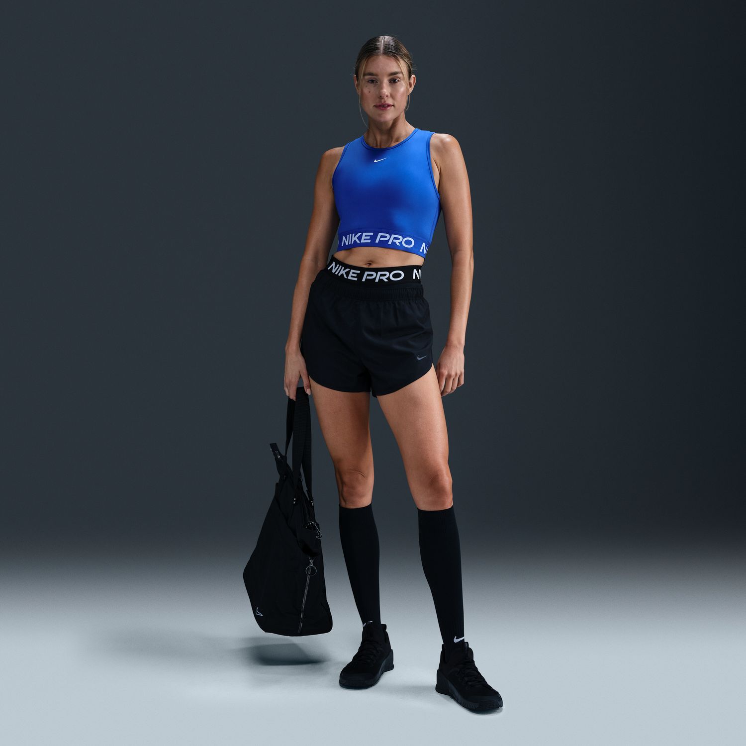 T-shirt de mulher Pro Nike Azul-1