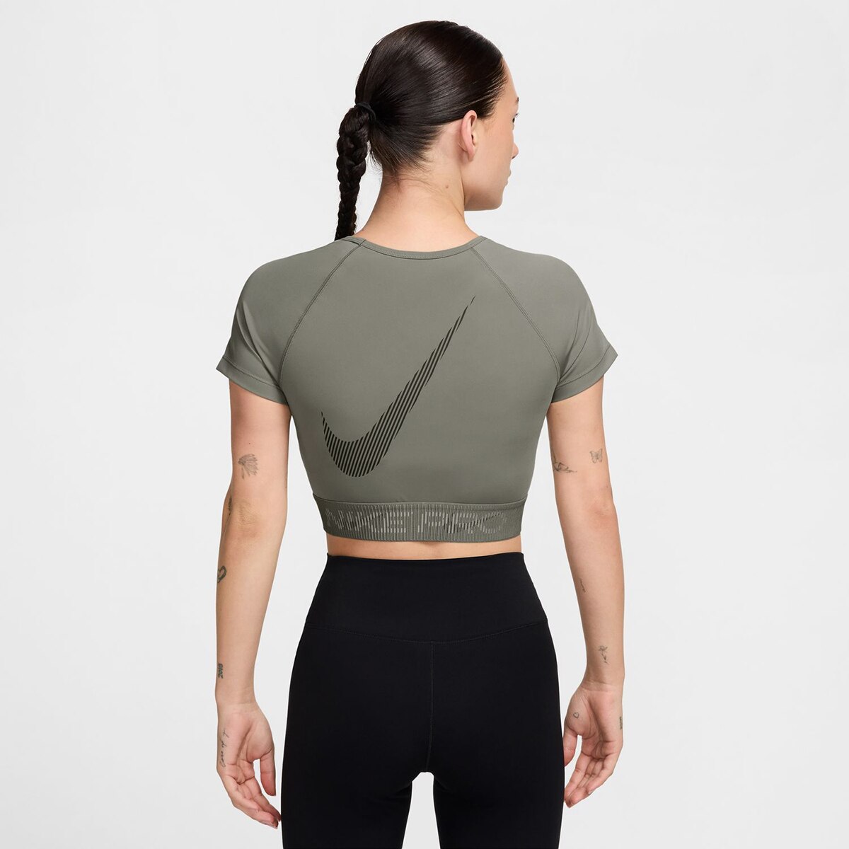 T-shirt de mulher Pro Nike Caqui-2