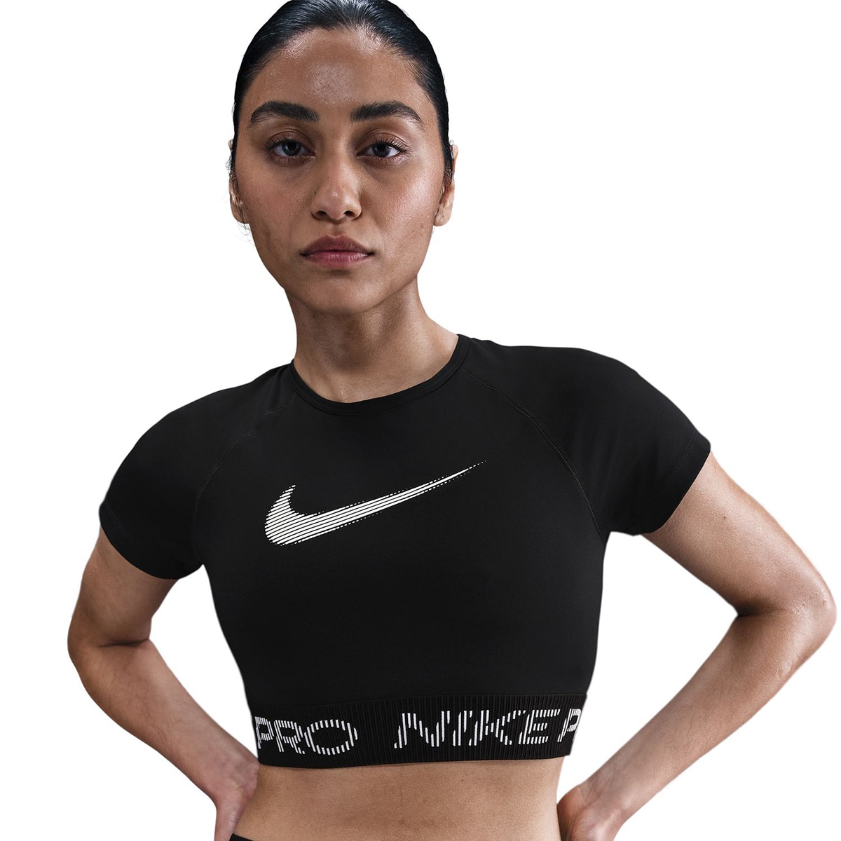 T-shirt de mulher Pro Nike Preto-3