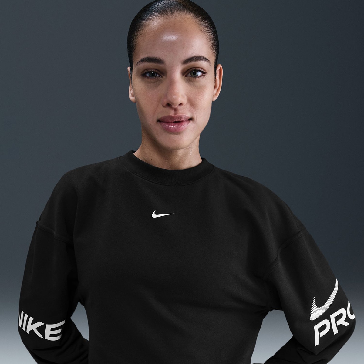 Sweatshirt de mulher Pro Nike Preto-4