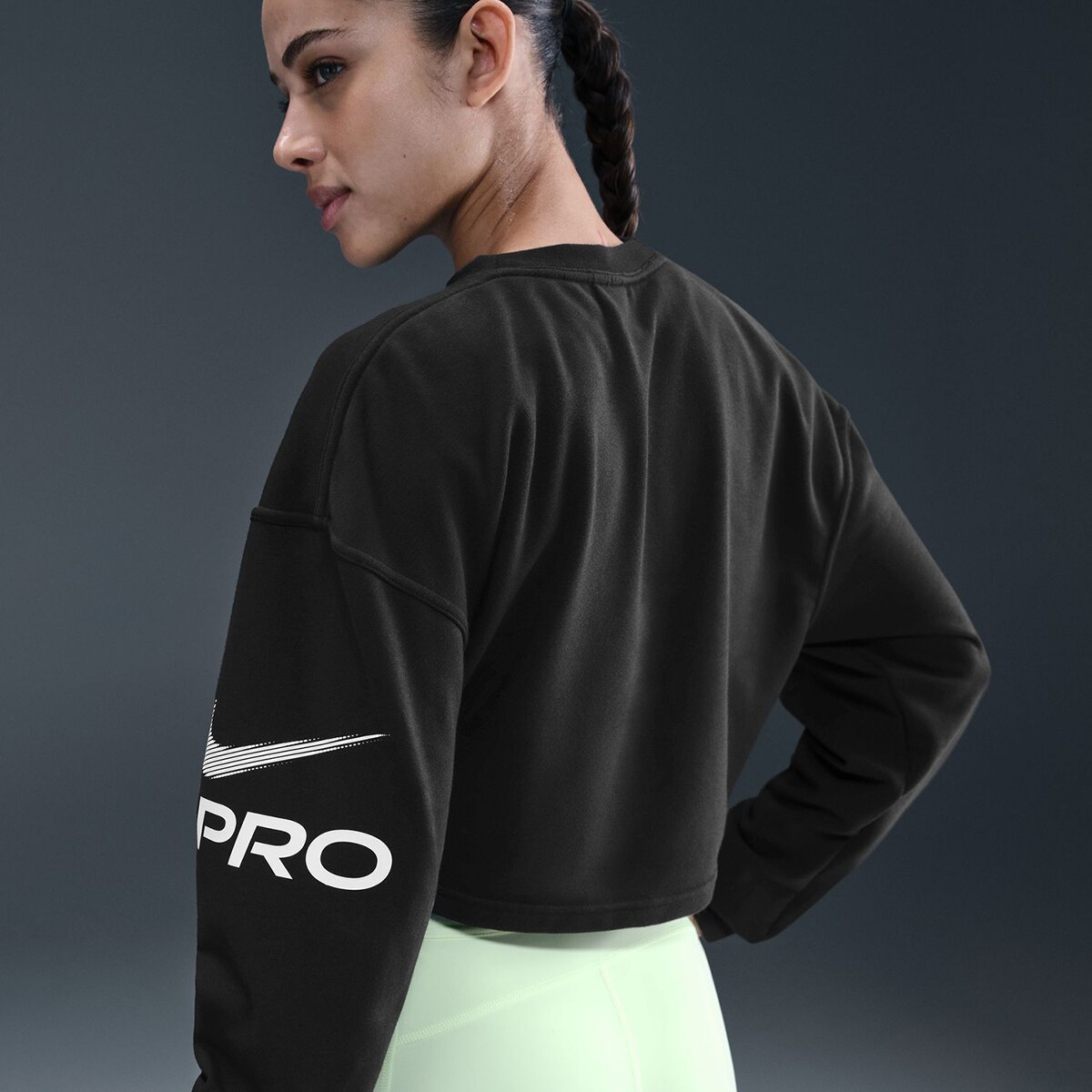 Sweatshirt de mulher Pro Nike Preto-5