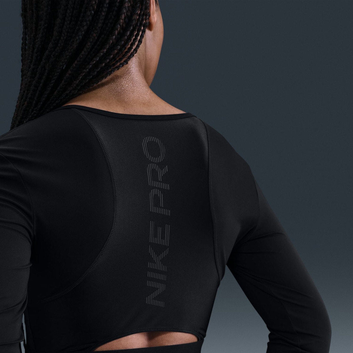 T-shirt de mulher Pro Nike Preto-5