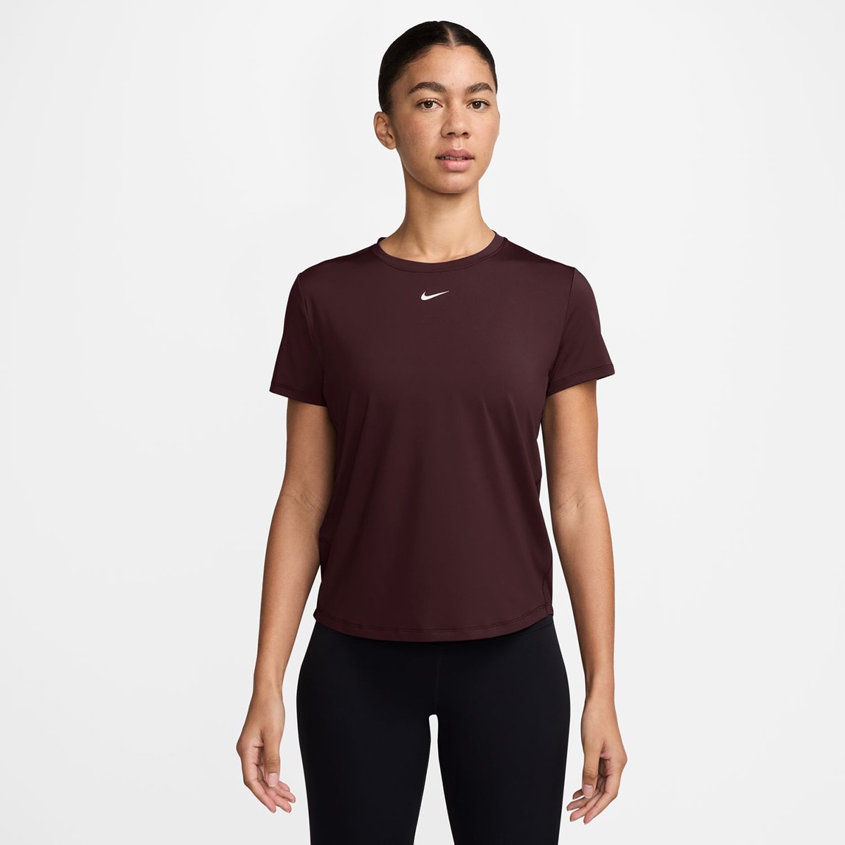 T-shirt de Mulher One Classic Bordeaux-1