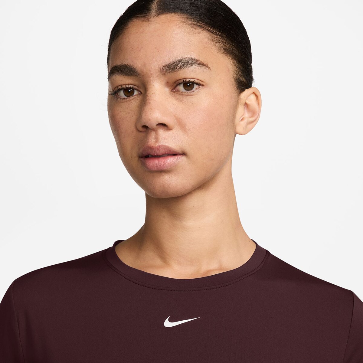T-shirt de Mulher One Classic Bordeaux-3