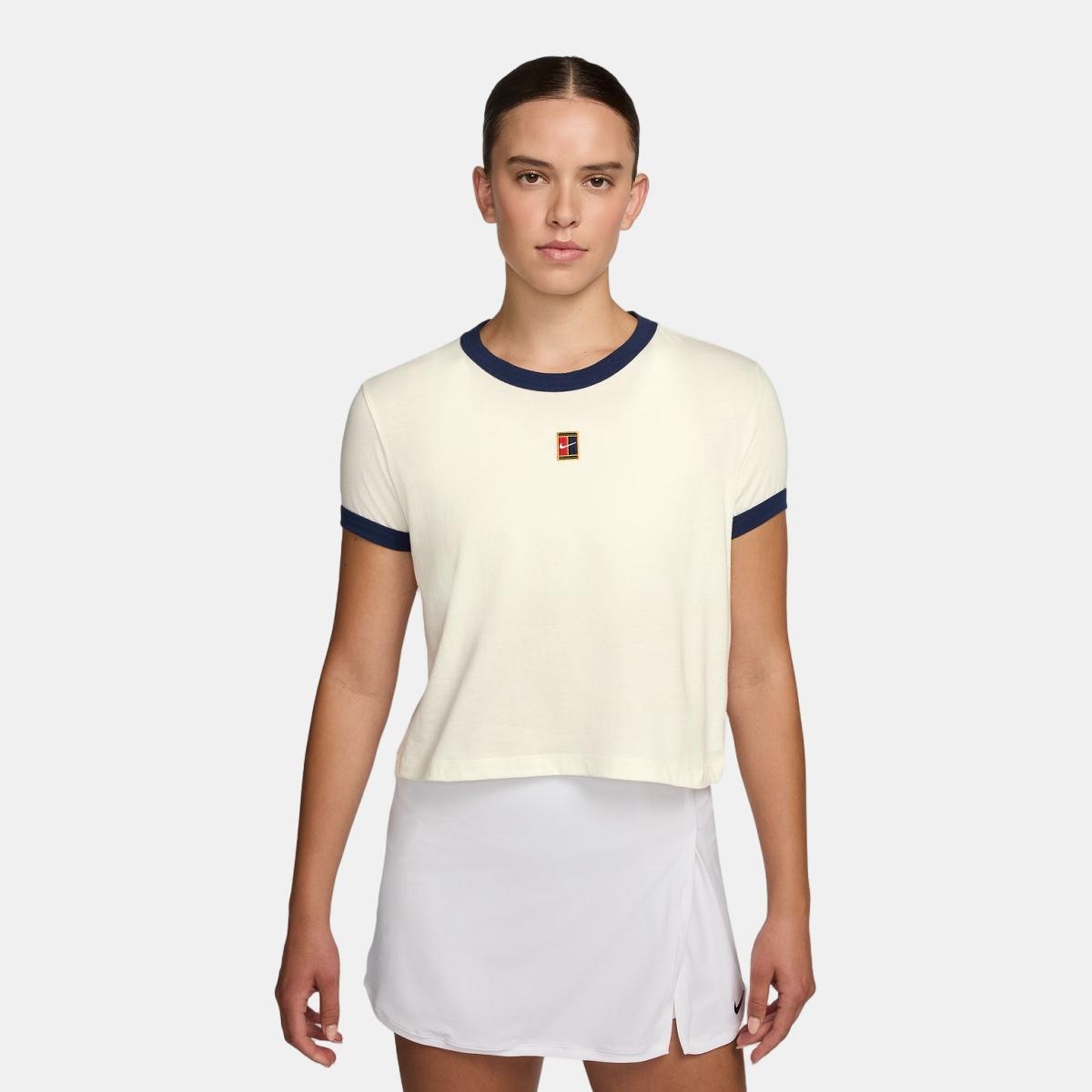 T-shirt de Training de Mulher W NK SS Tee Hrtg Rcqt Rngr Mod Branco-1