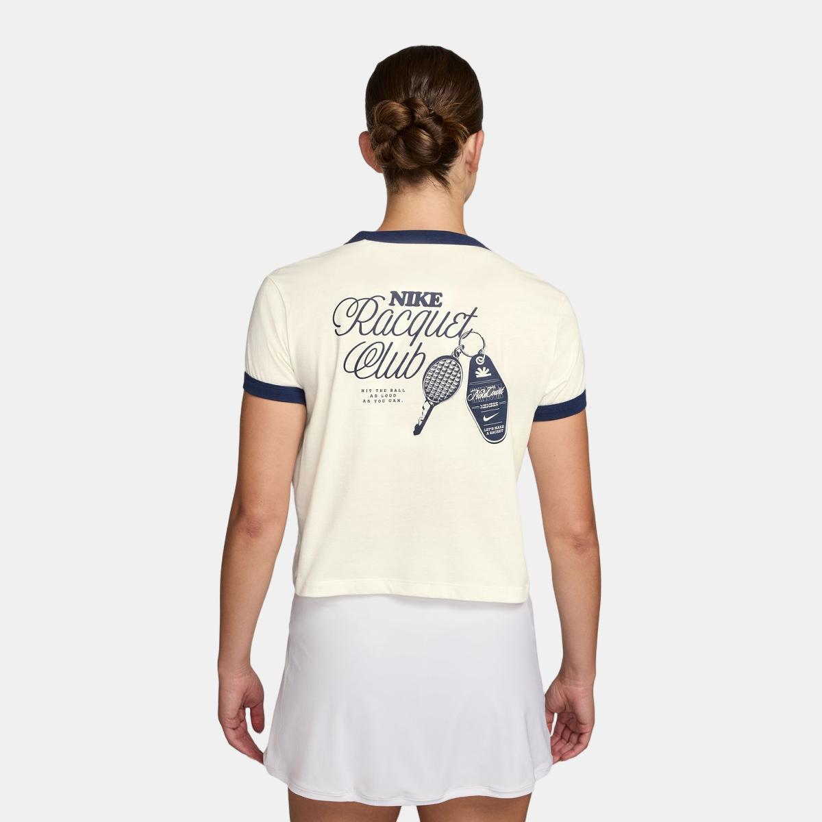 T-shirt de Training de Mulher W NK SS Tee Hrtg Rcqt Rngr Mod Branco-2