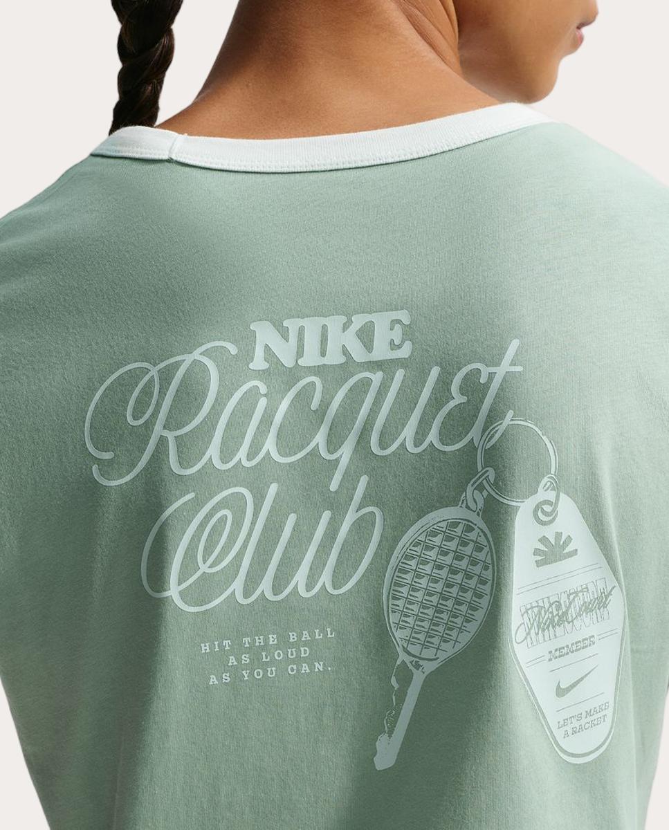 Camiseta de mujer M Nk DF Tee Dfc Crew Solid Nike - Verde claro Verde claro-2