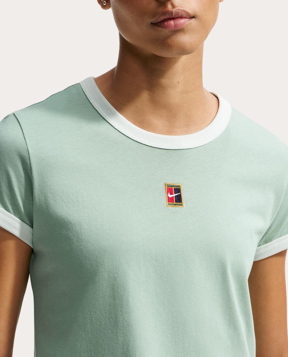 Camiseta de mujer M Nk DF Tee Dfc Crew Solid Nike - Verde claro Verde claro-3
