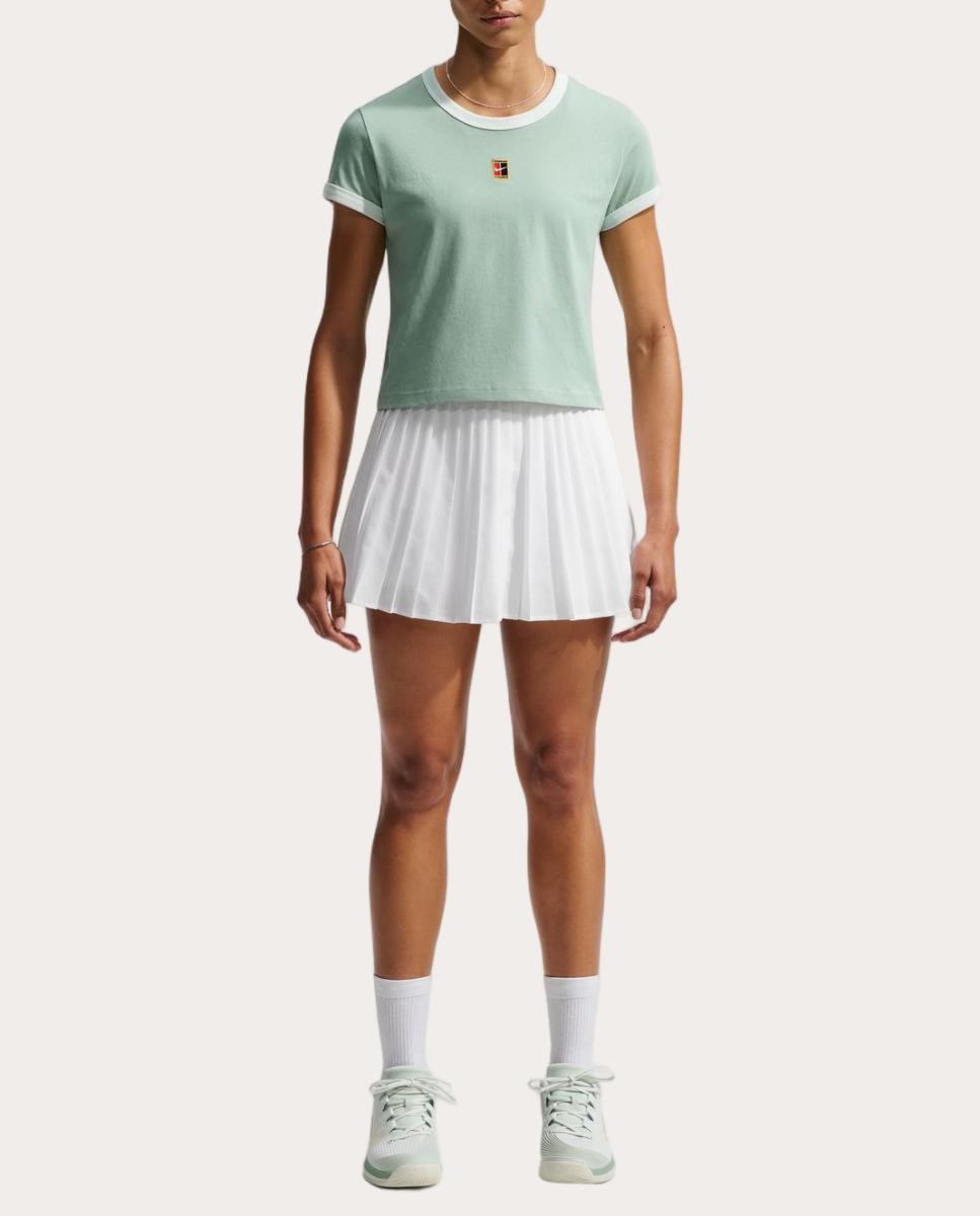 Camiseta de mujer M Nk DF Tee Dfc Crew Solid Nike - Verde claro Verde claro-4