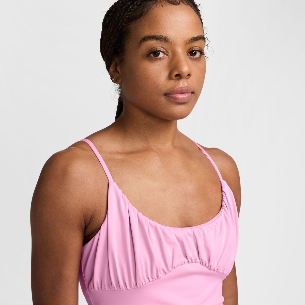 T-shirt de Mulher W Nk One DF Fitted Tank Fem Vermelho-3