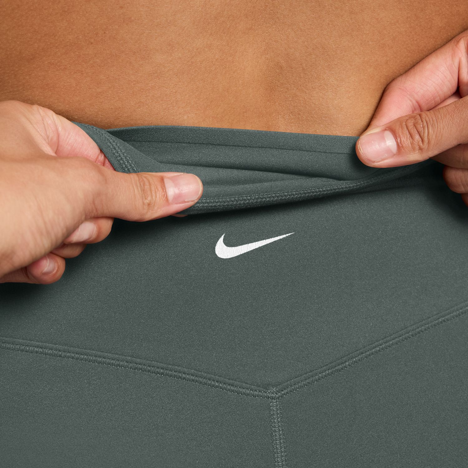 Malla larga de mujer W Nk DF Zenvy HR Flare Useam Nike - Verde Verde-3
