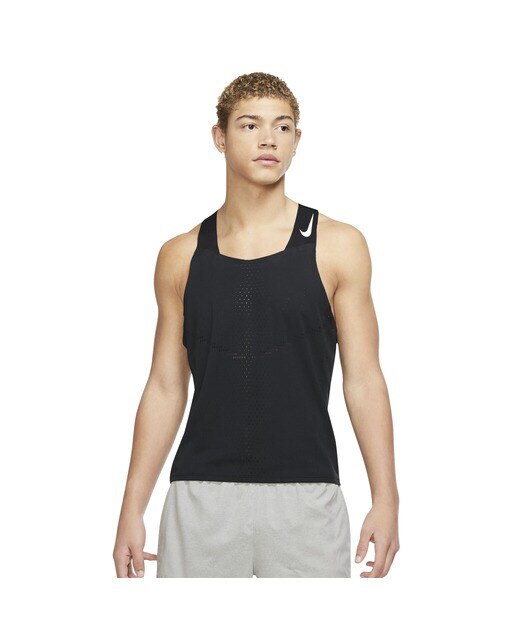 T-shirt de Homem Dri-FIT ADV AeroSwift Nike Preto / Branco-1