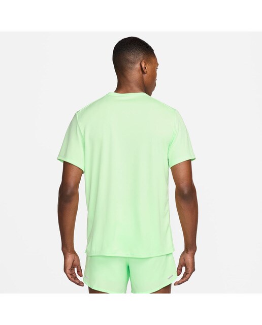 T-shirt de homem Miler Nike Verde-flúor-2