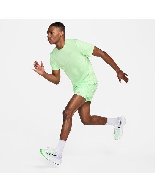 T-shirt de homem Miler Nike Verde-flúor-5