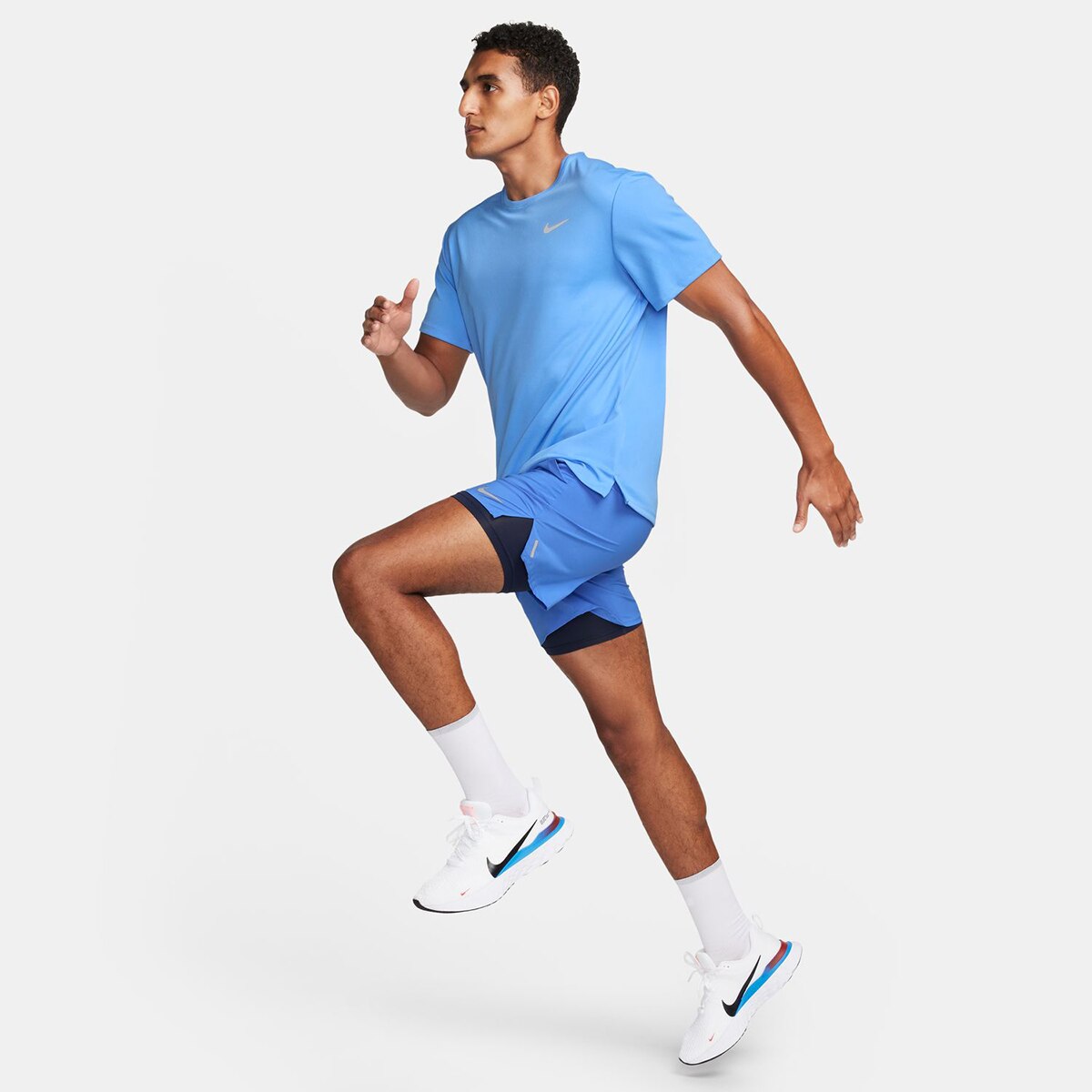 T-shirt de homem Miler Nike Azul-5